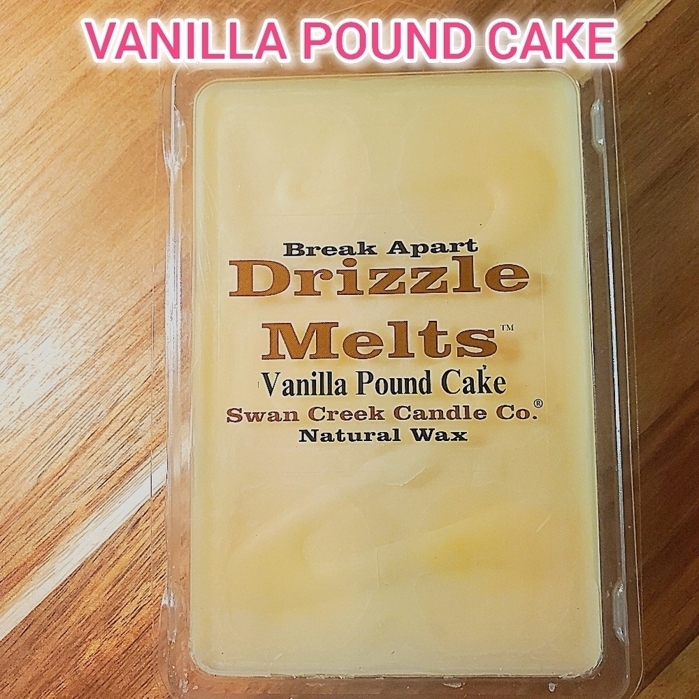 VANILLA POUND CAKESWAN CREEK CANDLE CO Break Apart (6) Drizzle Melts 5.25 oz NWT